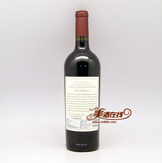 美国北加宝藏梅洛干红葡萄酒(750ml)-美酒在线
