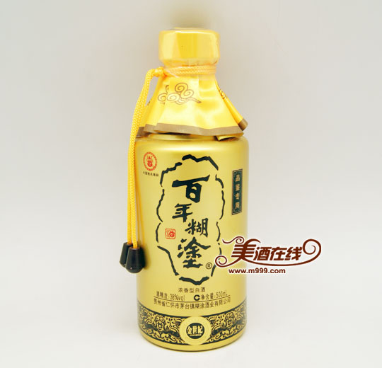 38度百年糊涂金世纪裸瓶(500ml)-美酒在线